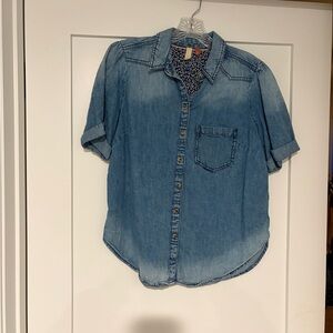 Pilcro Denim Short Sleeve Shirt